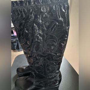 Coach Patten Leather rain boot